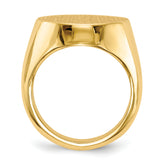 14k 18.0x20.0mm Closed Back Mens Signet Ring